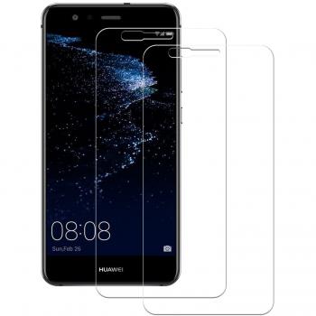 Cristal Templado Huawei P10 Lite, 2-Unidades Protector de Pantalla Huawei P10 Lite, POOPHUNS Cristal Vidrio Templado Premium para Huawei P10 Lite [3D Touch Compatible] [9H Dureza] [Alta Definicion] [Anti-Huella] 0.3mm