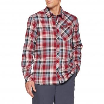 VAUDE Neshan LS III Camisas, Hombre, Rojo