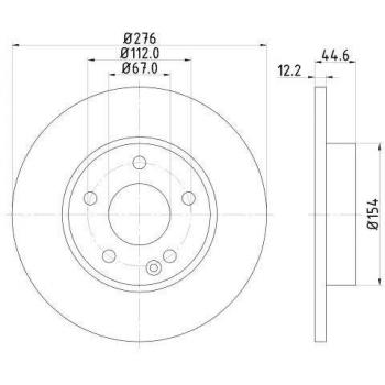 Disco de freno HELLA PRO Alta Carbono 8DD 355 128-261