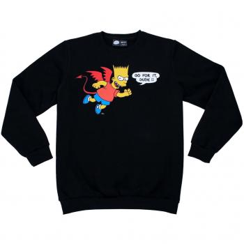 Cakeworthy Bart Simpson Devil Adult Crewneck Sweatshirt