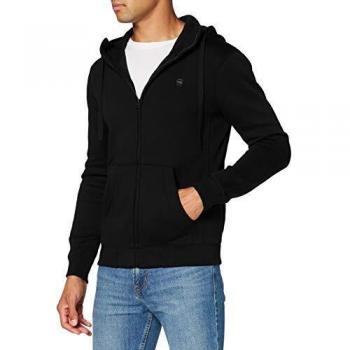 G-Star Raw Premium Core Hooded Zip Sweatshirt for Men, Black, XL