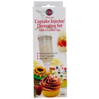 Norpro 3566 - Inyector y juego de decoración para cupcakes