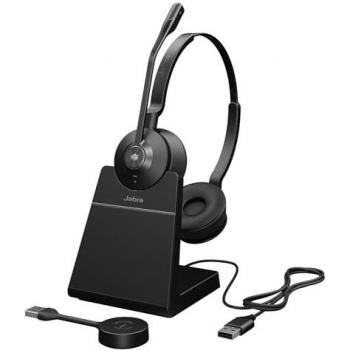 Auriculares Jabra Engage 55 SE Inalámbricos Binaurales DECT con Estación de Carga USB-A y Certificación Microsoft Teams