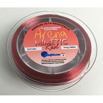 Línea de pesca monofilamento Estanfish Arena 1000 M Rojo, 0.31 mm, resistencia 19 kg