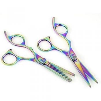 Set de Tijeras de Peluquería para Zurdos - Tijeras de Corte Tijeras de Entresacar 14cm