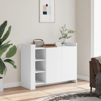 Aparador de madera multicapa blanco 100x35x75 cm