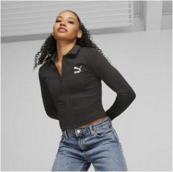 Camiseta Cropped Classics Negra para Mujer de Puma