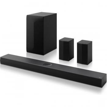 Barra de sonido LG S70TR AI Sound Pro 4K, 5.1.1, 500W, HDR10, Dolby Vision, Dolby Atmos y DTS:X, Subwoofer inalámbrico