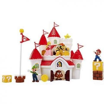 Nintendo Super Mario Deluxe Mushroom Kingdom Castle Playset with Figures