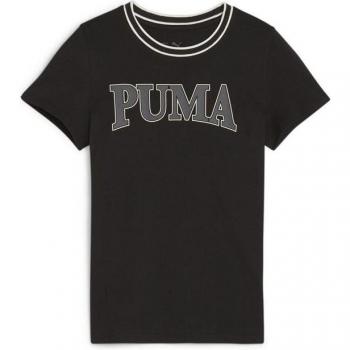 Camiseta de Manga Corta Infantil Puma Quad G Negro
