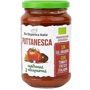 Salsa de Tomate Puttanesca con Olivas y Alcaparras Bio Organica Italia 325 ml