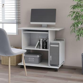 vidaXL High Gloss White Computer Desk 80x50x75 cm Engineered Wood