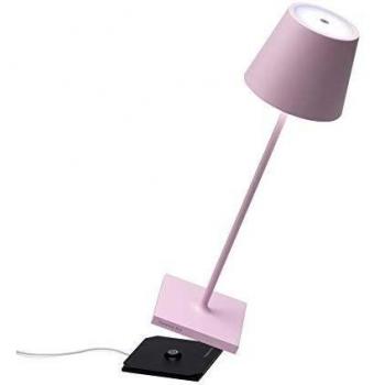 Lámpara de Mesa LED Poldina Pro Rosa Recargable Dimmer IP65 38 cm