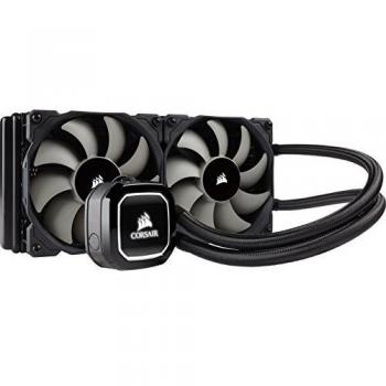 Corsair H100x Hydro Series Refrigerador Líquido para CPU, Radiador de 240 mm, Dos Ventiladores PWM de 120 mm, LED Blanco