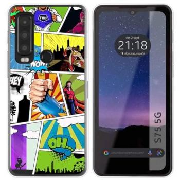Funda de Silicona para CAT S75 5G con Diseño Comic y Dibujos
