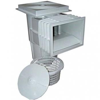 Fluidra 00250 - Skimmer 15 l pisc. horm. con Boca Standard Tapa Cuadrada