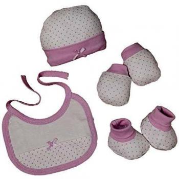 GAMBERRITOS - JUEGO BEBE 4 PIEZAS ROSA