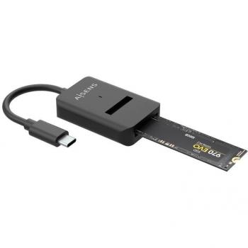 Aisens ASUC-M2D011-BK USB-C Dock M.2 SATA/NVMe a USB 3.1 Gen2 Negro