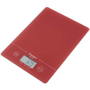 Bestron AKS700R Báscula de cocina digital, Rojo