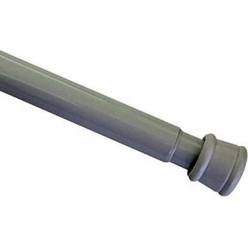 Gardinia 3551 - Barra de metal, no requiere herramientas, diámetro: 23-26 mm, extensible de 125 a 220 cm, color plateado