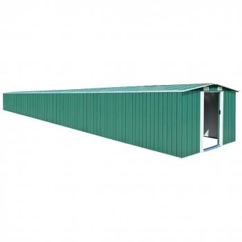 vidaXL Garden Shed Green 257x990x181 cm Galvanised steel