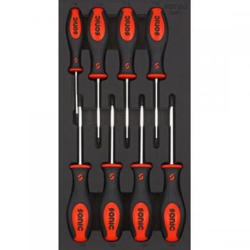 Módulo de herramientas SONIC 600824 - Inserto para carro de herramientas con 8 piezas Torx (T9, T10, T15, T20, T25, T27, T30, T40) fabricado