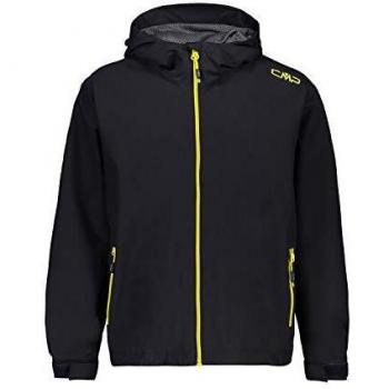 CMP Kids Waterproof Windproof Rain Jacket with Fixed Hood - Unisex - Gray - Size 116