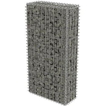 vidaXL Muro Gaviones Cubiertas Acero Galvanizado 50x20x100cm Pared Valla Cerca