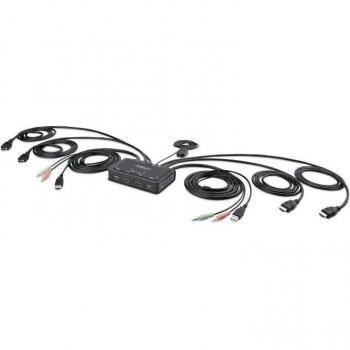 StarTech.com 2-Port Dual Monitor HDMI Cable KVM Switch