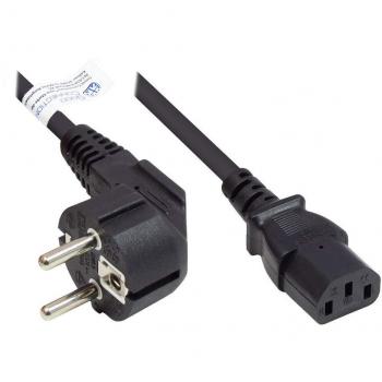 Cable de alimentación tipo E+F CEE 7/7 a C13, negro, 1,5 mm², 15 m