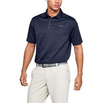 Polo UA Tech - Hombres, Azul Oscuro/Gris