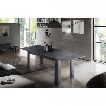 Mesa de Comedor Extensible Moderna Made in Italy 140/190x90h75 cm Color Gris Pizarra