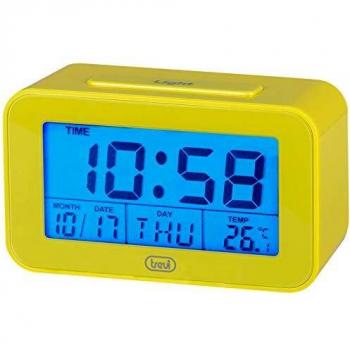 Despertador Trevi SLD 3P50 Reloj Despertador Digital con Termómetro Amarillo