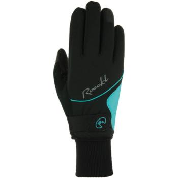 Roeckl Wallis Invernal Guantes Ciclismo Negro/Turquesa, tamaño:7.5
