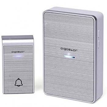 Aigostar Ding DC- Timbre inalámbrico portátil, Timbre Inalámbrico Exterior Impermeable，36 Melodías, 1 Receptores y 1 Transmisor