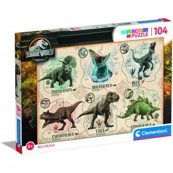 Clementoni - Puzzle infantil Jurassic World 104 piezas