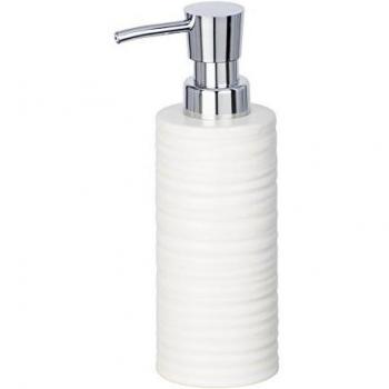 Wenko – Dispensador de jabón dispensador de jabón Mila de Capacidad 0.26 L, cerámica, Color Crema, 8 x 6 x 18.5 cm