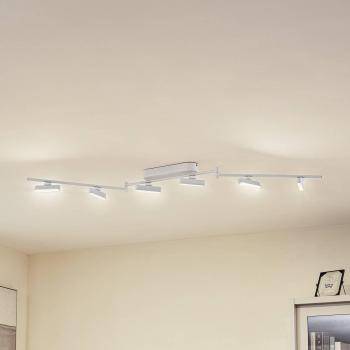 Foco LED 'Eldrin' Blanco de Metal, 26.7W, 6 luces, Tira Luminosa Dimmable para Salón y Comedor