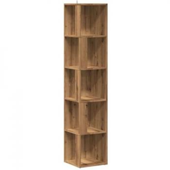 Mueble de Esquina de Madera Ingeniería Roble Artisan 33x33x165 cm