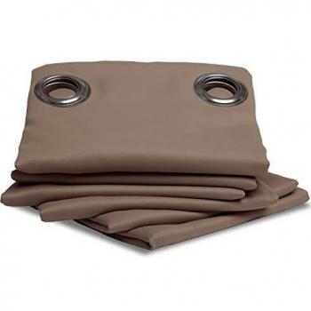 Cortina Opaca Ojal Beige MC8220 140x260 cm con Protección de Luz y Sol