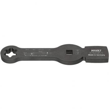 HAZET 2784SR-1 Llave de estrella de golpe con perfil especial, 2 superficies de impacto, cuadrado hueco de 1/2 pulgadas (12,5 mm), longitud de 220 mm