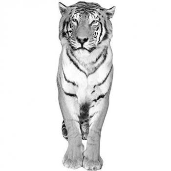 Pegatina decorativa mural tigre negro y blanco, 40x170 cm, decoración interior magnífica