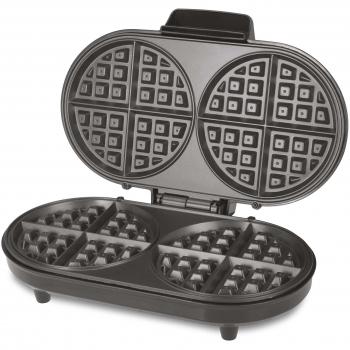 Richard Bergendi Doble belga Wafflera, Gofrera, 1200 W, placas antiadherentes, temperatura variable de control
