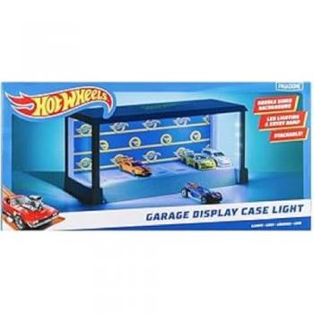 Vitrina Expositor con Luz Paladone Hot Wheels - Estuche iluminado para 7 coches, fondo personalizable, producto oficial de Mattel, ideal para coleccionistas