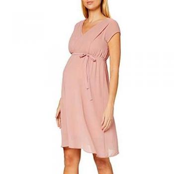 MAMALICIOUS Woven Dress MLYOLANDA Mary Cap Vestido Tejido NF Rep, Rosa Suave, XL para Mujer