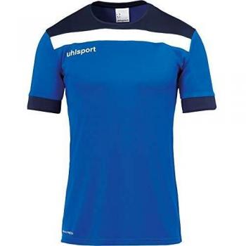 uhlsport Offense 23 Shirt Shortsleeved Camiseta De Fútbol para Hombre, Azur/Azul Marino/Blanco, 164