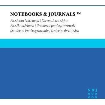 Cuaderno de Música Notebooks & Journals, Extra Large, Azul, Tapa Blanda: