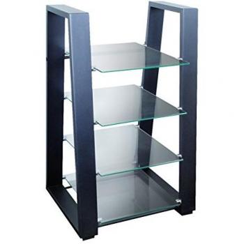 Estante de Pared MyWall HZ100L para TV/HiFi, Carga Máxima 10 kg por Estante, Negro