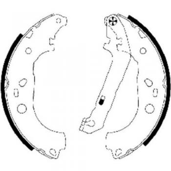 Juego de zapatas de freno HELLA 8DB 355 002-921 para FORD Focus 2 y Focus 2 Kombi con levante de freno a mano