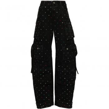 The Attico Women's Fern Denim Cotton Jeans in Black | Size 26 | 247WCP84D075S100